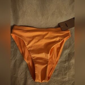 Nike Women's Essential High-Waist Bikini Bottom In Orange Sz XS